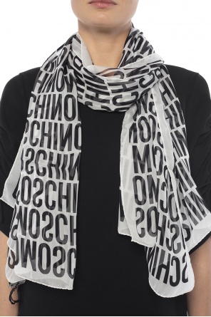 Silk scarf with logo, zdjęcie 2 Silk scarf with logo od Moschino